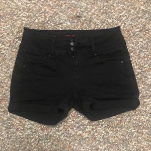 Black Wax Jean Shorts size M